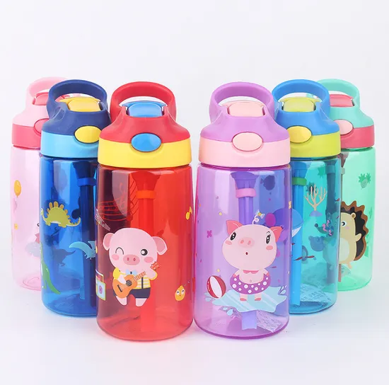 500ml BPA Free Outdoor Kids Sport Bottle with Straw Hiking Climbing Healthy Life Bottle for Water My Children Water Juice Bottle 