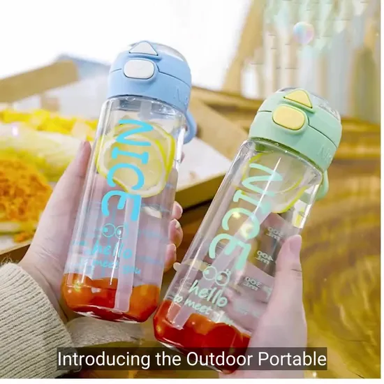 Large Capacity, PC Healthy Material. with Straw. Lid Seal Leakage. Student Outdoor Dew Summer Plastic Cup. 