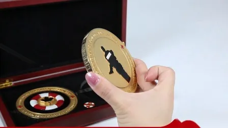 Wholesale Factory Custom 3D Antique Gold Metal Logo Craft Medal Replica Token Old Alloy Badge Souvenir Gift Police Military Enamel Commemorative Challenge Coins 