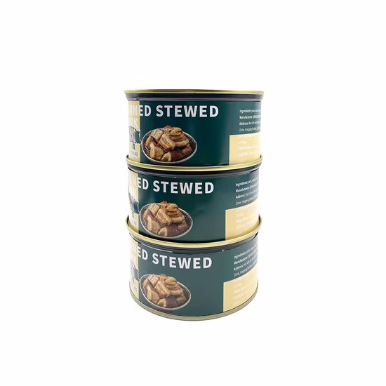 Healthy Ready to Eat Food Ration 380g Canned Twice Cooked Pork for Outdoor