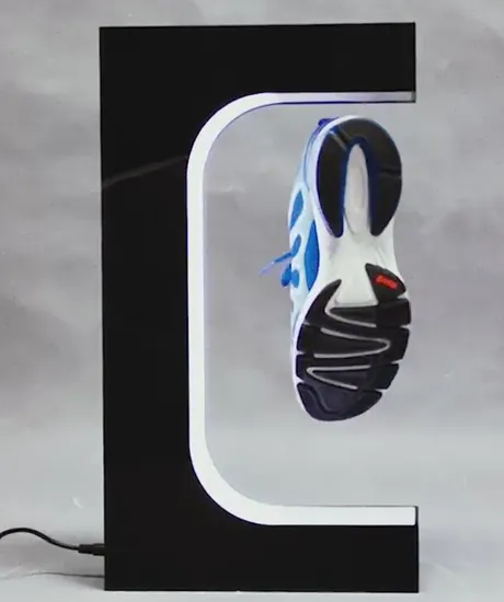 Unique Creative Magnetic Levitation Sneaker Display Stand, Floating Shoe High Heel Shoes Display Rack for Advertisement Exhibition Shoe Store 