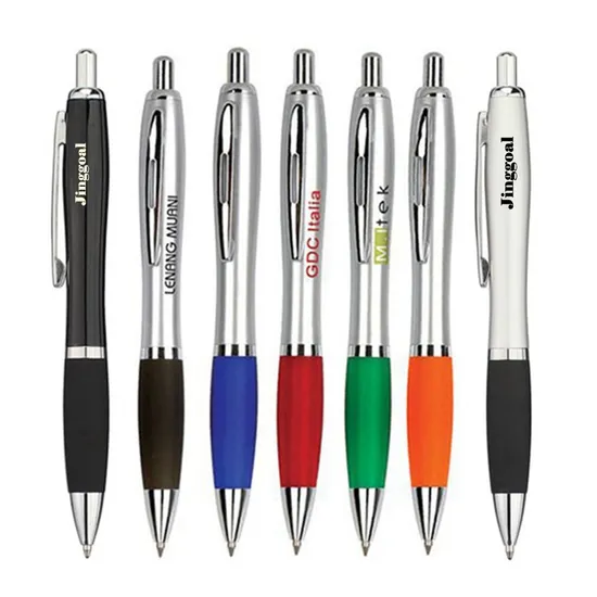 Advertising Plastic Promotional Logo Printed Branded Stylus Highlighter Ballpoint Ball Point Pen 