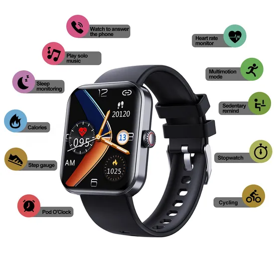 Outdoor Running, Cycling, Hiking, Indoor Walking Stepper Healthy Tracking Men Smartwatch 