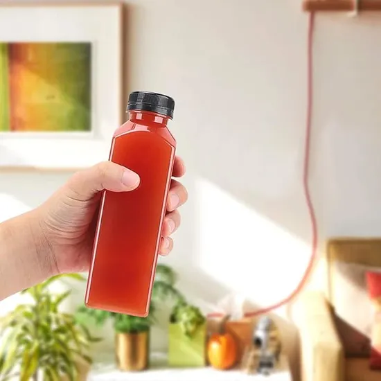 Disposable Pet Plastic Drink Bottle Takeaway Juice Cup Milk Tea Bottle 