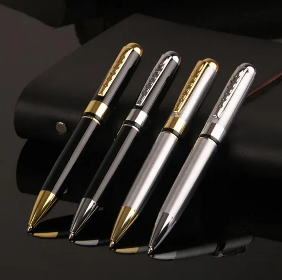 High Quality Custom Gift Business Man Office Black Luxury Metal Ball Pen with Logo 