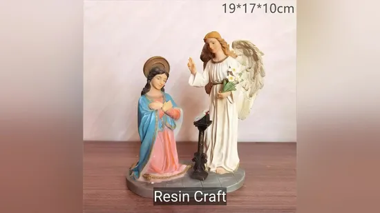 OEM Factory Customized Religious Statue Crafts Resin Religious Decoration Polyresin Religious Decoration Blessed Virgin Mary Manufacturer in China 