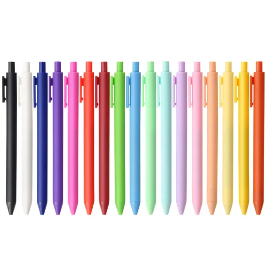 Plastic Candy Color Ballpoint Pen Customized Logo Promotional Ball Pen 